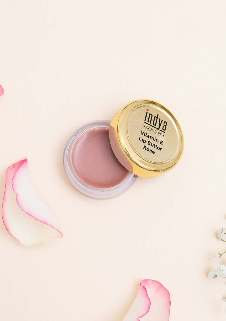 Indya Vitamin E Lip Butter - Rose Ingredients