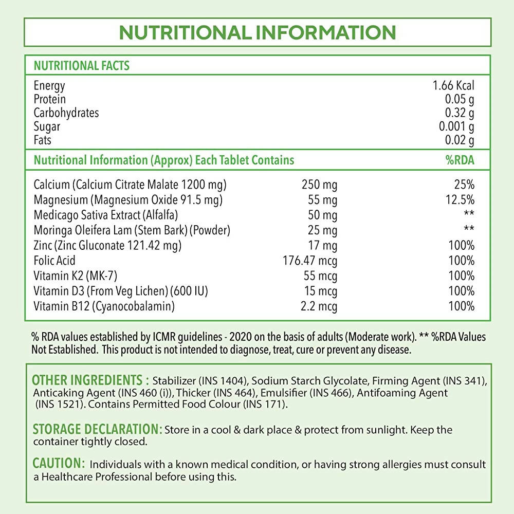 Zingavita Calcium Zinc+ Magnesium Tablets - Distacart