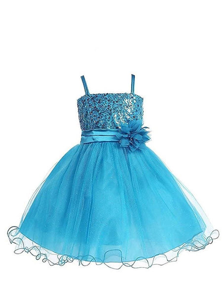 Asmaani Baby Girl's Sky Blue Color Satin A-Line Frock (AS-DRESS_22134) - Distacart