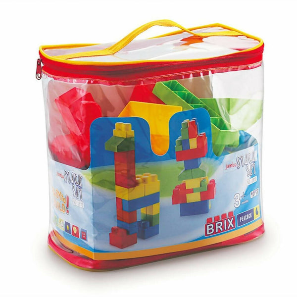 Peacock Learning & Educational Building Interlocking Blocks Set For Kids- Jumbo Brix 40 - Distacart