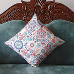 Thumbnail for The Decor Nook Off White Base With Multicolour Circular Print Cushion Cover - Distacart