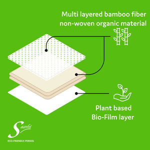 Saathi Bamboo Fiber Medium Flow Sanitary Napkins Pack