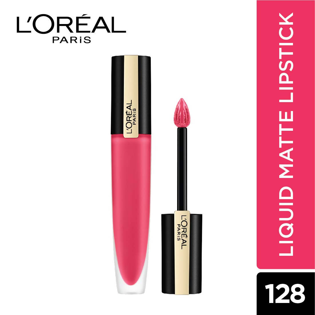 L'Oreal Paris Rouge Signature Matte Liquid Lipstick - 128 I Decide - Distacart