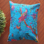 Thumbnail for The Decor Nook Turquoise Base With Birds Print Cushion Cover - Distacart