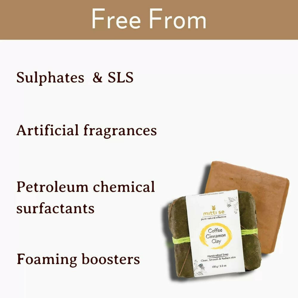 Mitti Se Coffee Cinnamon Clay Handcrafted Soap - Distacart
