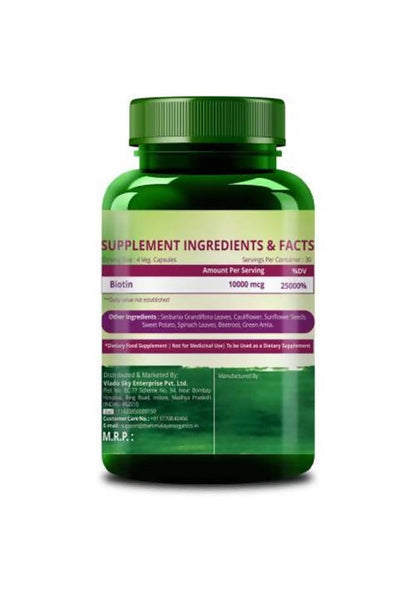 Himalayan Organics Plant Based Biotin 10000mcg 