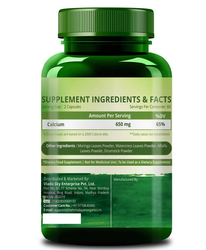 Himalayan Organics Plant Based Calcium Bone Health Formula: 120 Vegetarian Capsules Online