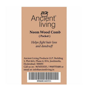 Ancient Living Neem Wood Pocket Comb - Distacart