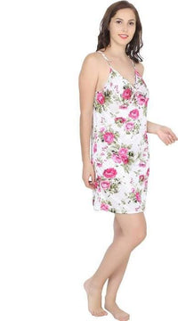 Thumbnail for Ruhani HLSC Floral Printed Straight Short Nighty Fits Bust (Ruhani_NT_06_FS)