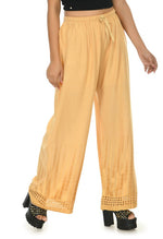 Thumbnail for Mominos Fashion Moeza Reyon Cotton Golden Color Cut Work Palazzo