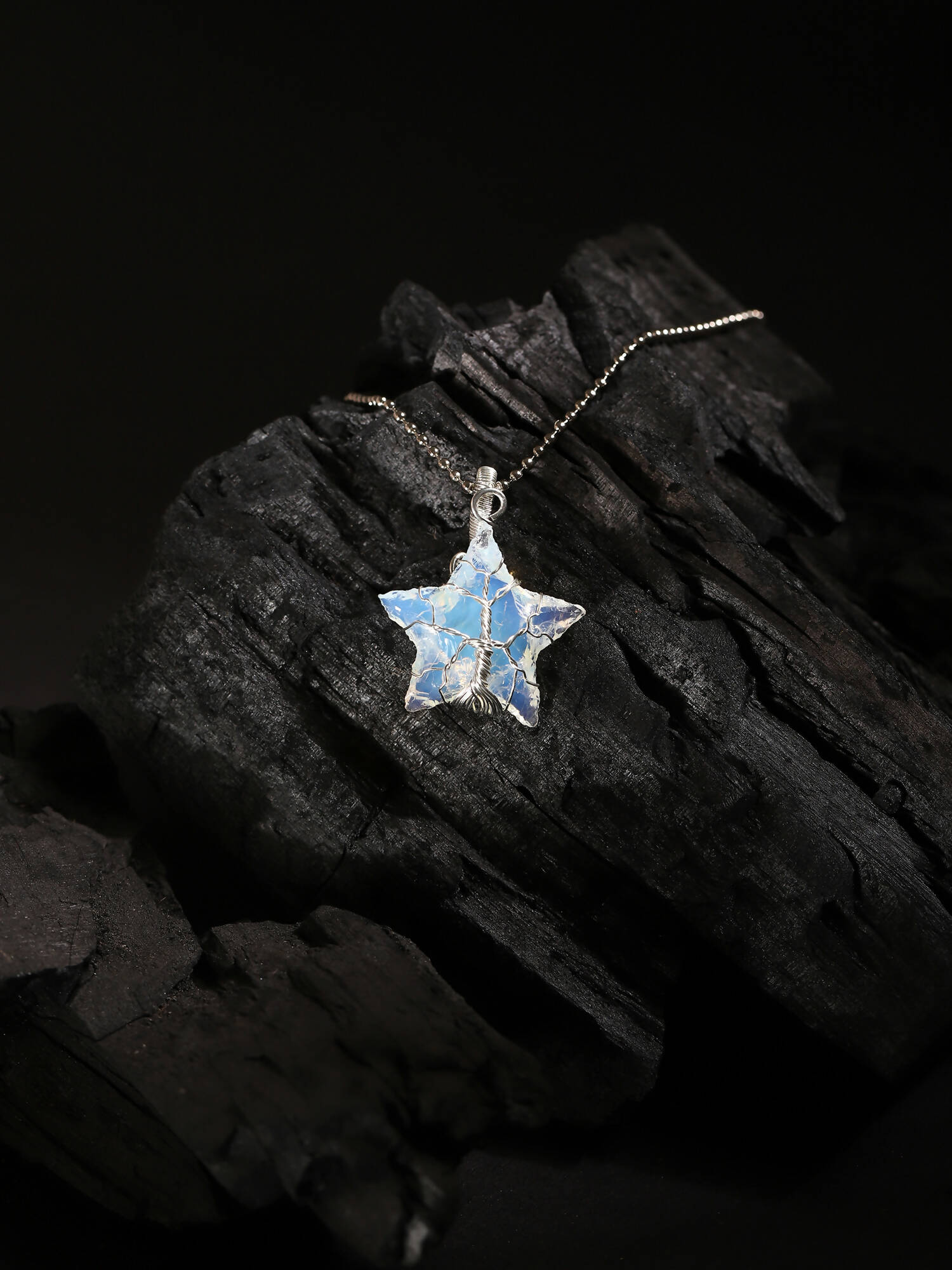 Women's Silver-Toned Blue Silver-Plated Handcrafted Chain - Ruby Raang - Distacart