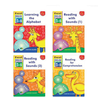 Excel English Early Skills Ages 5 - 6 Year Senior kg Books For Kids| Set of 4| Learn English Alphabet | Reading Sounds - Distacart