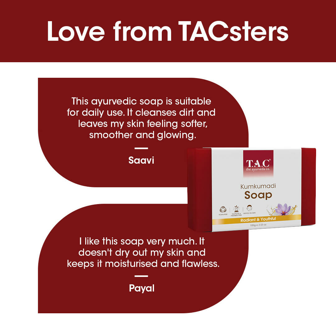 TAC - The Ayurveda Co. Kumkumadi Soap - Distacart