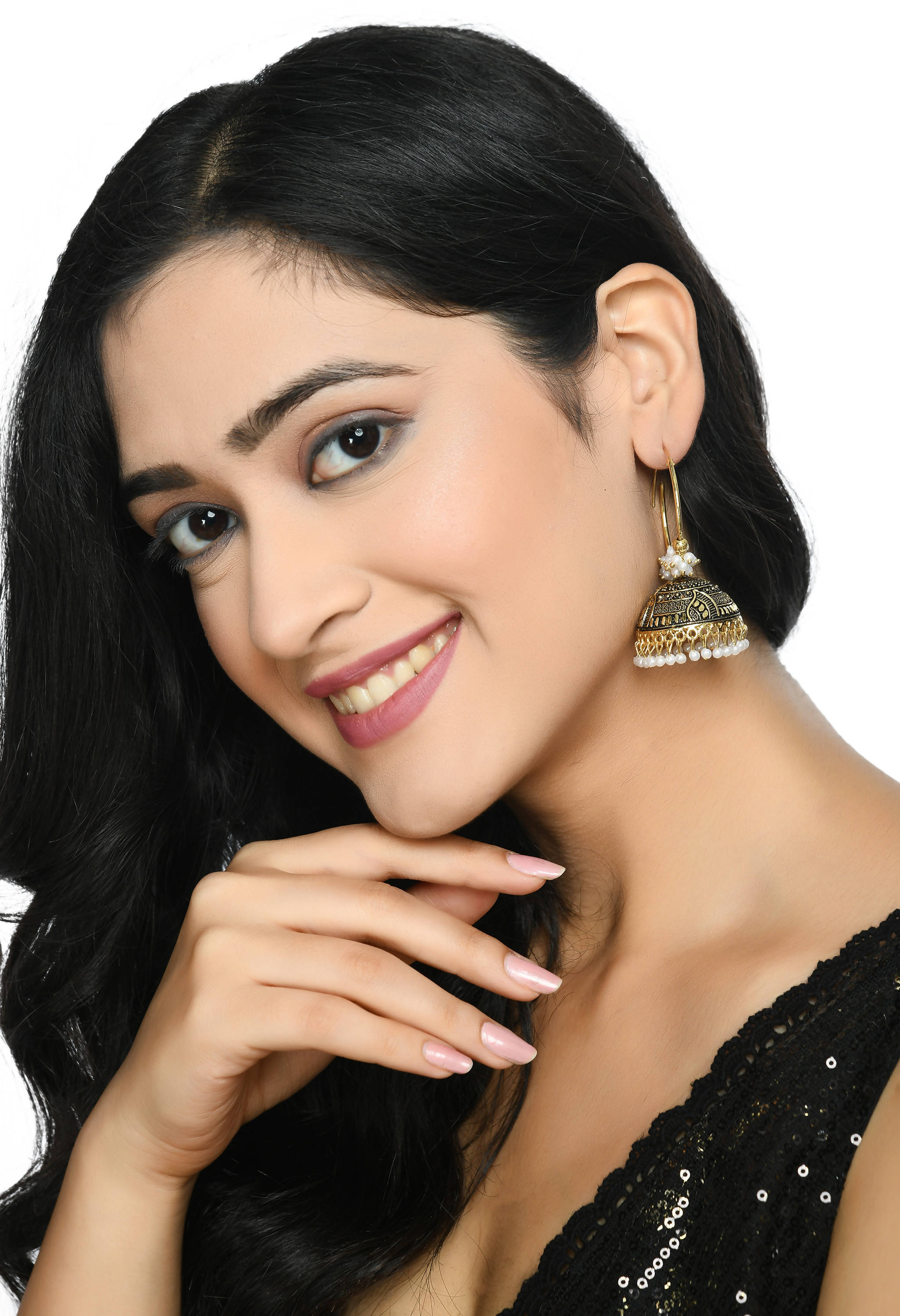 Mominos Fashion Johar Kamal Women's Latest Designer Golden Color Jhumkas - Distacart