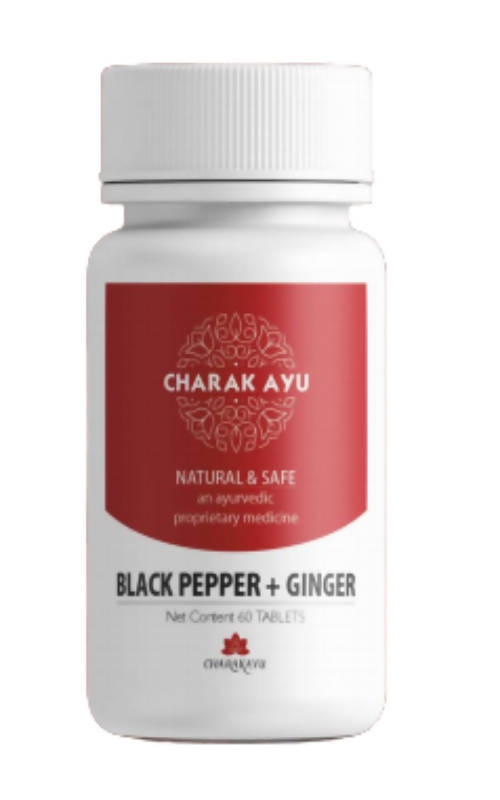 Charakayu Black Pepper + Ginger Tablets - Distacart