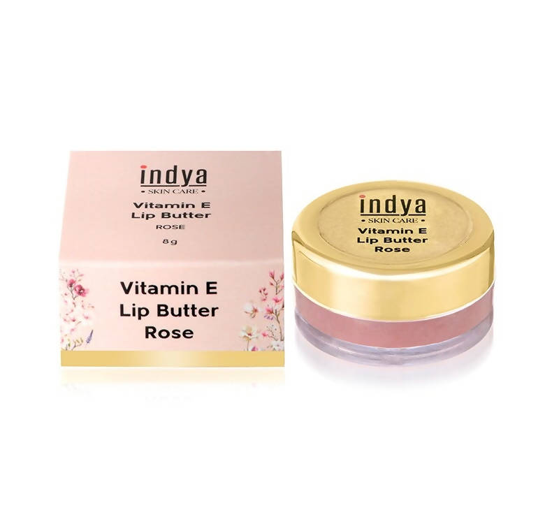 Indya Vitamin E Lip Butter - Rose Benefits