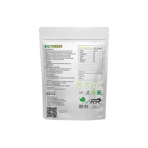 Ao Organic Natural Plant Base B12 Powder - Distacart