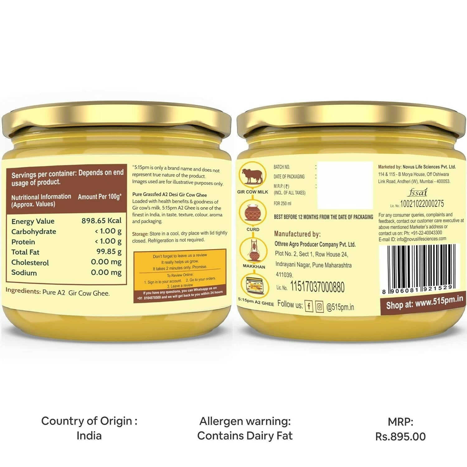 5:15PM A2 Ghee Organic - Distacart