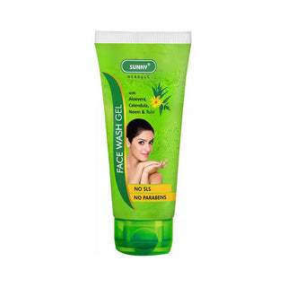 Bakson's Sunny Herbals Face Wash Gel With Aloevera, Calendula, Neem & Tulsi - Distacart
