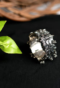 Thumbnail for Tehzeeb Creations Oxidised Bracelet With Mirror And Kundan