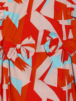 Thumbnail for Manet Girls Cotton Frill Bow Frock Printed - Multicolour - Distacart