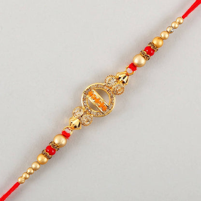 Elegant Meenakari Rakhi And Cashew Jar - Distacart