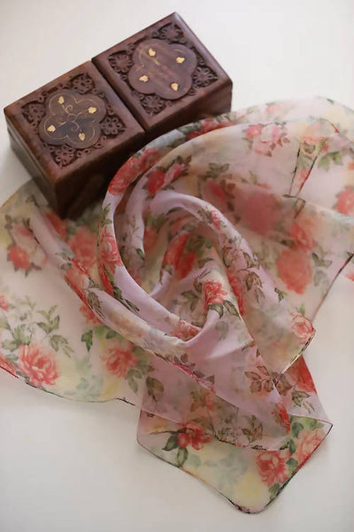 Diva Globe Floral Organza Bhandana - Distacart