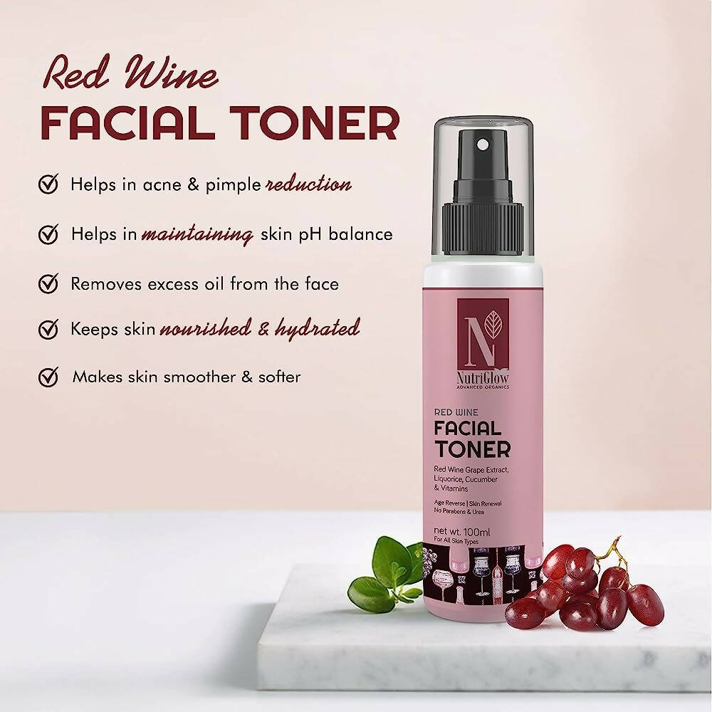 NutriGlow Advanced Facial Toner (Red Wine Toner) - Distacart