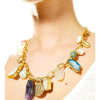 Thumbnail for Bling Accessories Semiprecious Stone Necklace