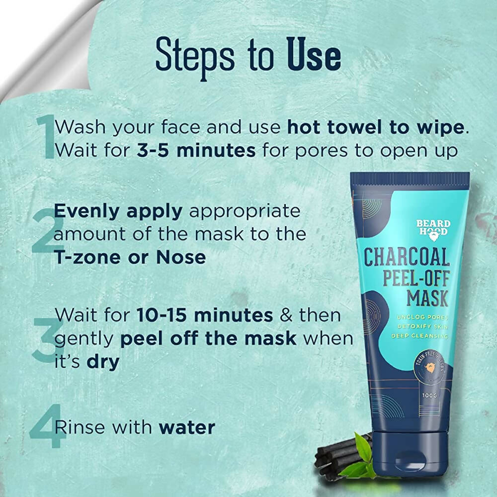 Beardhood Activated Charcoal Peel Off Mask - Distacart