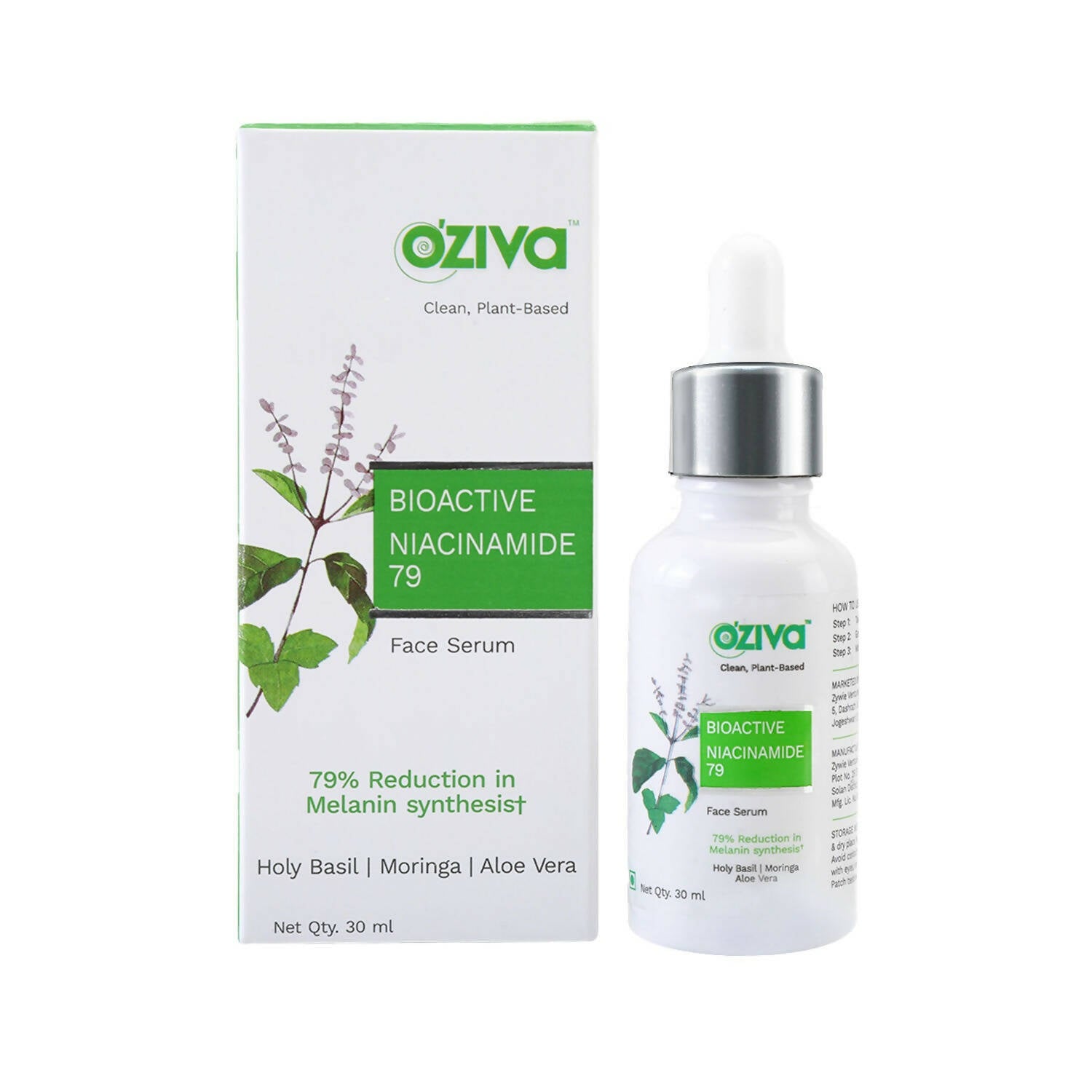 OZiva Bioactive Niacinamide 79 Face Serum - Distacart