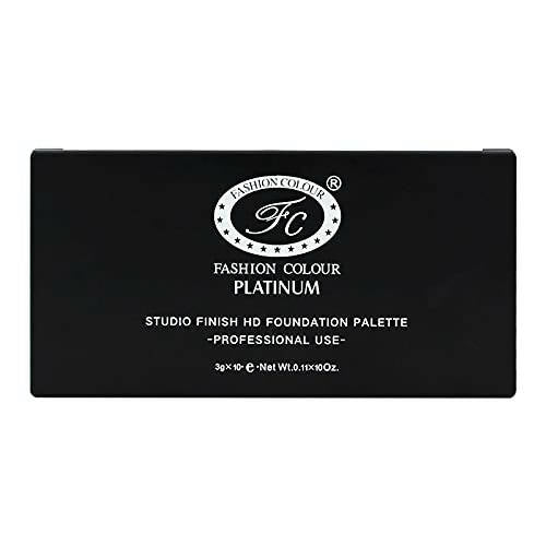 Fashion Colour Studio Finish HD Foundation Palette- 10 HD Cream Makeup Shades - Distacart