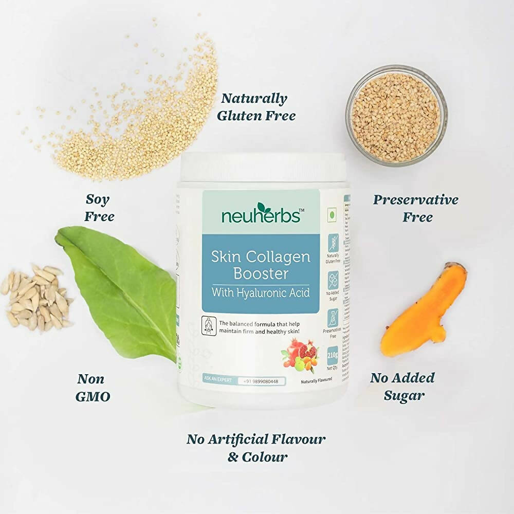 Neuherbs Skin Collagen Booster Powder-Mixed Fruit Flavor - Distacart