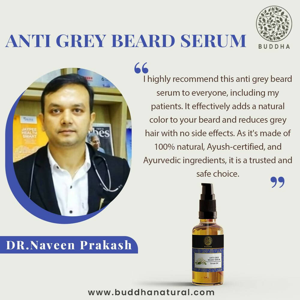 Buddha Natural Grey Beard Hair Oil Serum - Distacart