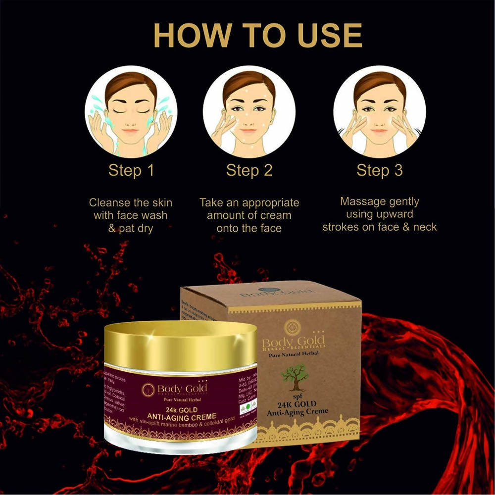 Body Gold 24 K Gold Anti-Aging Creme How To Use
