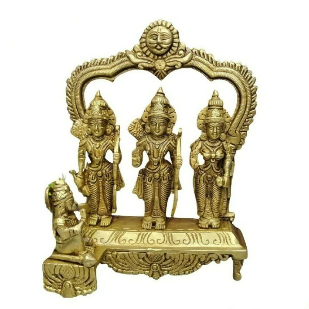 Tamas Brass Handcrafted Ram Darbar Shree Ram Ji Sita Laxman Hanuman Statue Idol - Distacart