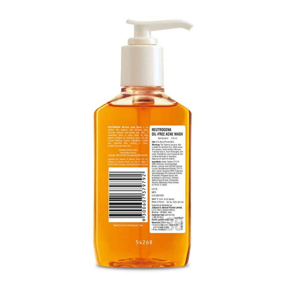 Neutrogena Oil-Free Acne Wash - Distacart