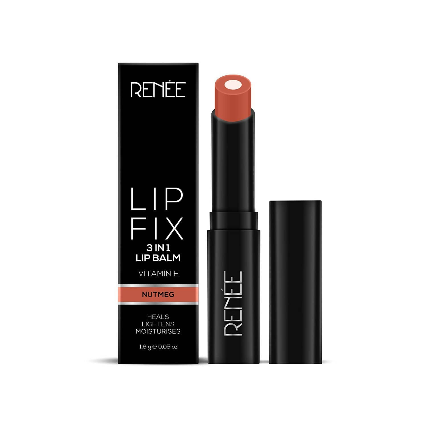 Renee Lip Fix 3 in 1 Tinted Lip Balm - Nutmeg - Distacart