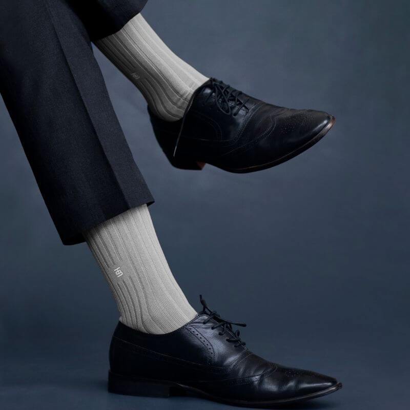 Socksoho Luxury Men Socks Formal Grey Edition
