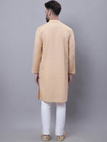 Thumbnail for Even Apparels Beige Sherwani Kurta With Asymetrical Cut - Distacart