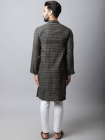 Thumbnail for Even Apparels Brown Pure Cotton Kurta With Band Collar - Distacart