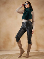 Thumbnail for InWeave Women's Dark Teal Faux Fur Neck Warmer - Distacart