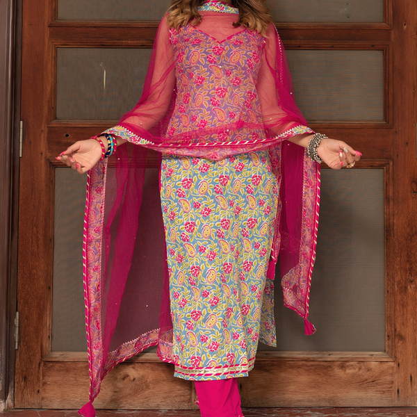 Pomcha Jaipur Straight Cotton Suit Set - Distacart