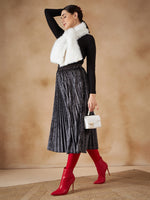 Thumbnail for InWeave Women's Pure White Faux Fur Neck Warmer - Distacart