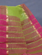 Thumbnail for Dual Shade of Parrot Green And Mehndi Pure Mangalgiri Cotton By Gayathri Reddy Designer Studio - Distacart