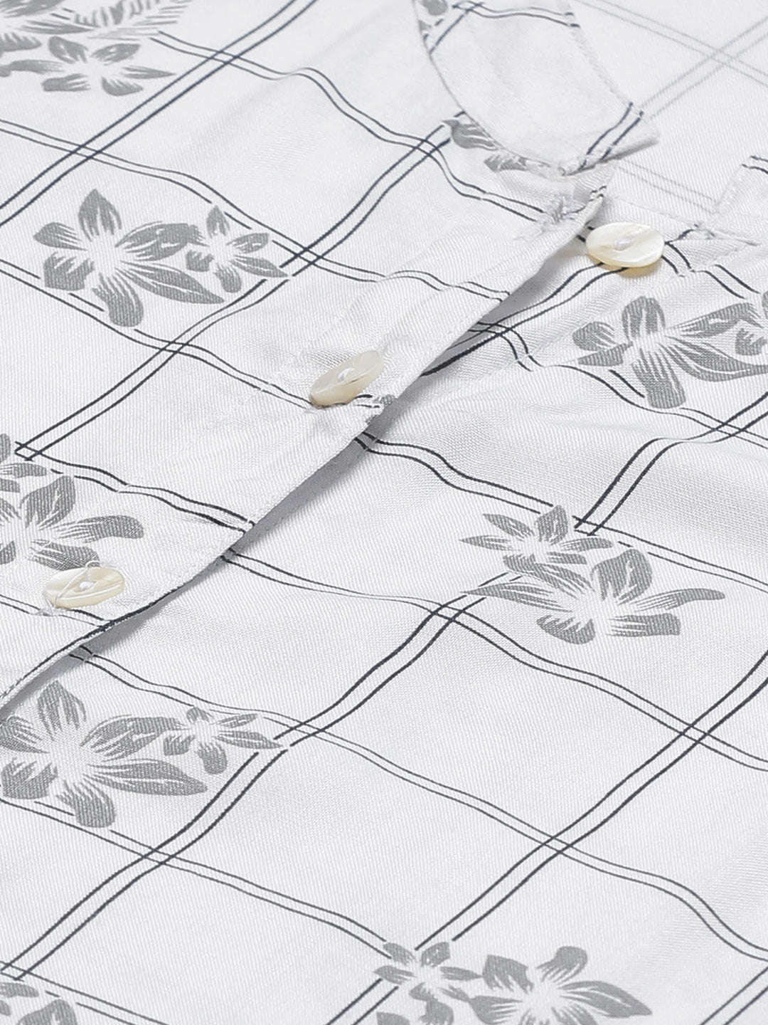 Jompers Women White & Black Floral Printed Kurta with Palazzos - Distacart