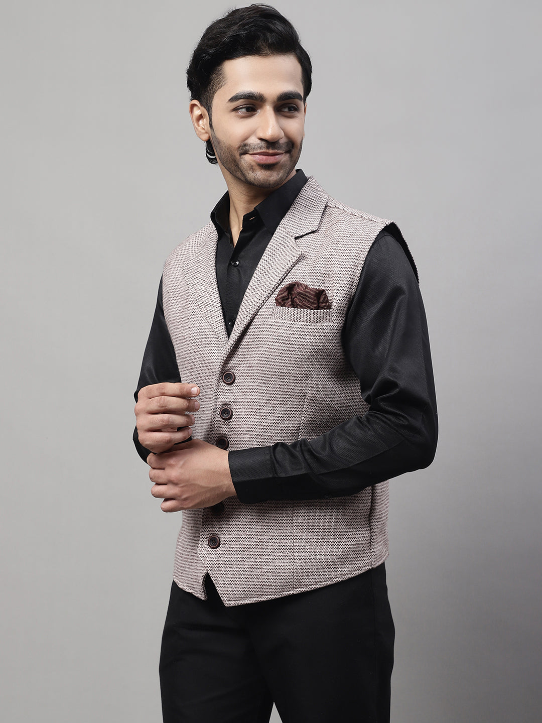 Even Apparels Men's Cream Pure Wool Nehru Jacket - Distacart