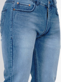 Thumbnail for Men Blue Low Distress Jeans - Bhama - Distacart