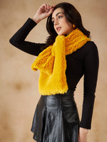 Thumbnail for InWeave Women's Yellow Faux Fur Neck Warmer - Distacart
