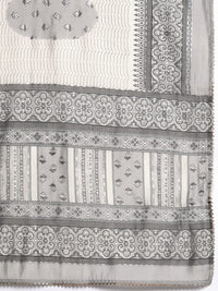 Thumbnail for Libas Grey Ethnic Motifs Printed Kurta with Trousers & Dupatta - Distacart
